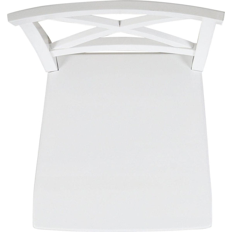 Acacia Wood Dining Chairs, White