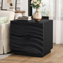 Nightstands, Bedside Table With 2 Drawers (Set of 2) - Black by HouseOfZazla