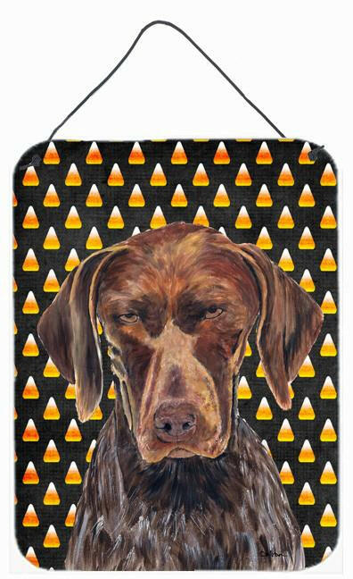 German Shorthaired Pointer Candy Corn Halloween  Wall or Door Hanging Prints