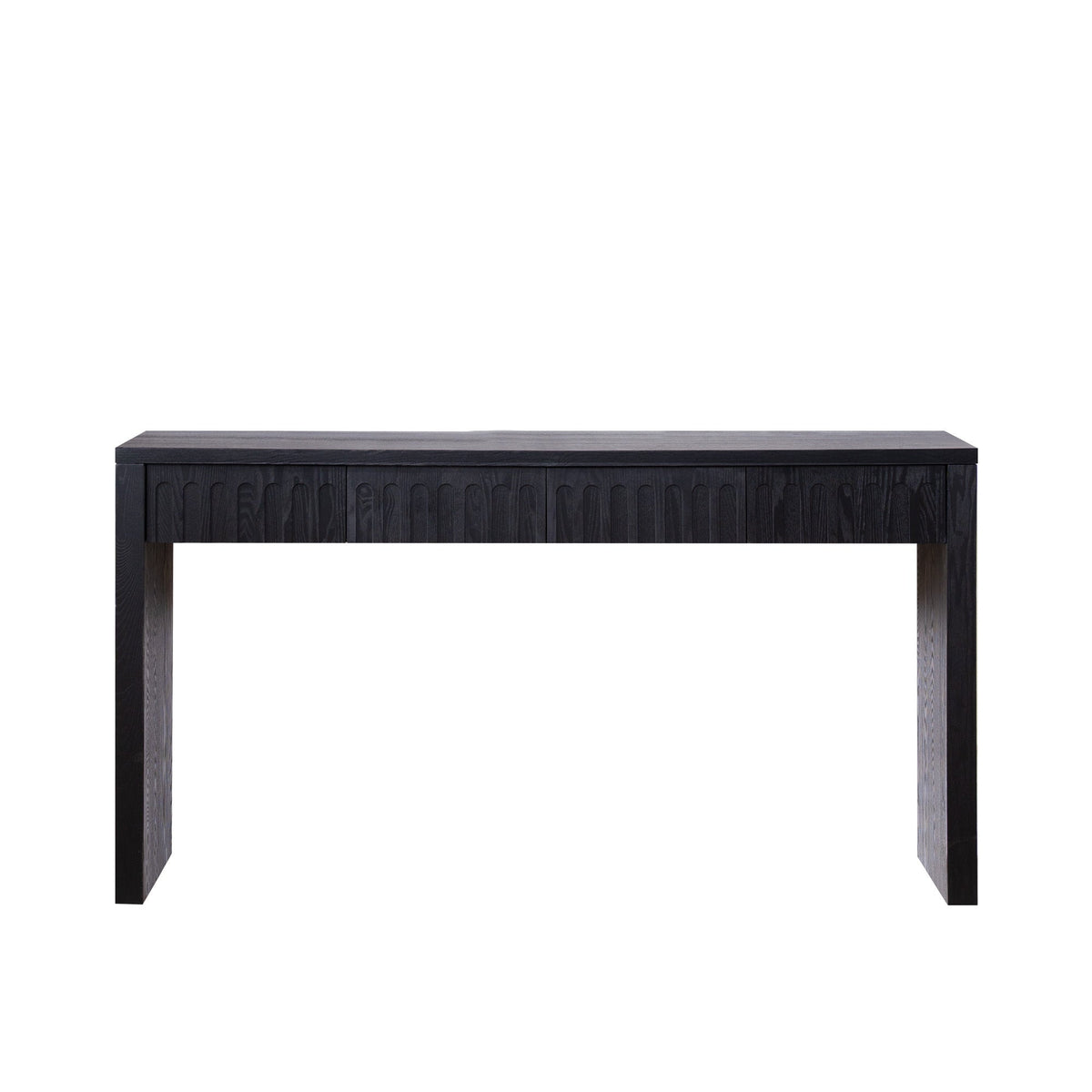 Modern Black Console Table with 4 Drawers – 59.2" Entryway Table with Storage, photo 5 of 12