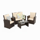 Modern Patio Set With Table And Cushions