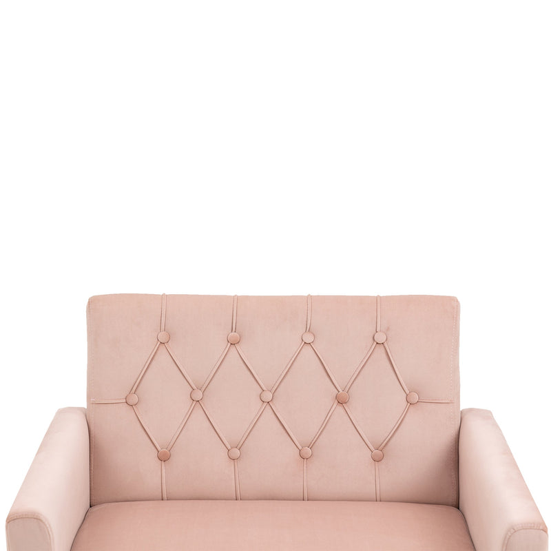 Accent Chair, leisure single sofa with Rose Golden feet