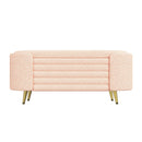 Modern Oval Storage Ottoman With Upholstery