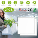 2Pcs 72W 2 2FT LED Panel Light 3800LM Flat Ceiling Light with 3 Lighting Color Temperature Equivalent LED Troffer Recessed Edge-Lit Switchable CCT 110