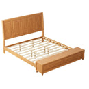 Sleigh Bed Frame With Tall Headboard And Storage Bench by HouseOfZazla