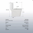 Upgraded Design Armrest, With Glossy Gw 007 1 Piece Toilet With Tornado Flush, Soft Close Seat, Dual Flush Map 1000G, Comfort Chair Seat - Gloss White by HouseOfZazla