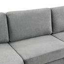 Modern 3 Seater Upholstered Sofa With Curved Design by HouseOfZazla