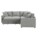 4-Seat L-shaped Modular Sofa with Thick Backrest and Seat Cushions, Suitable for Living Rooms, Offices