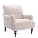 Sylvia - Striped Arm Chair - Natural by HouseOfZazla