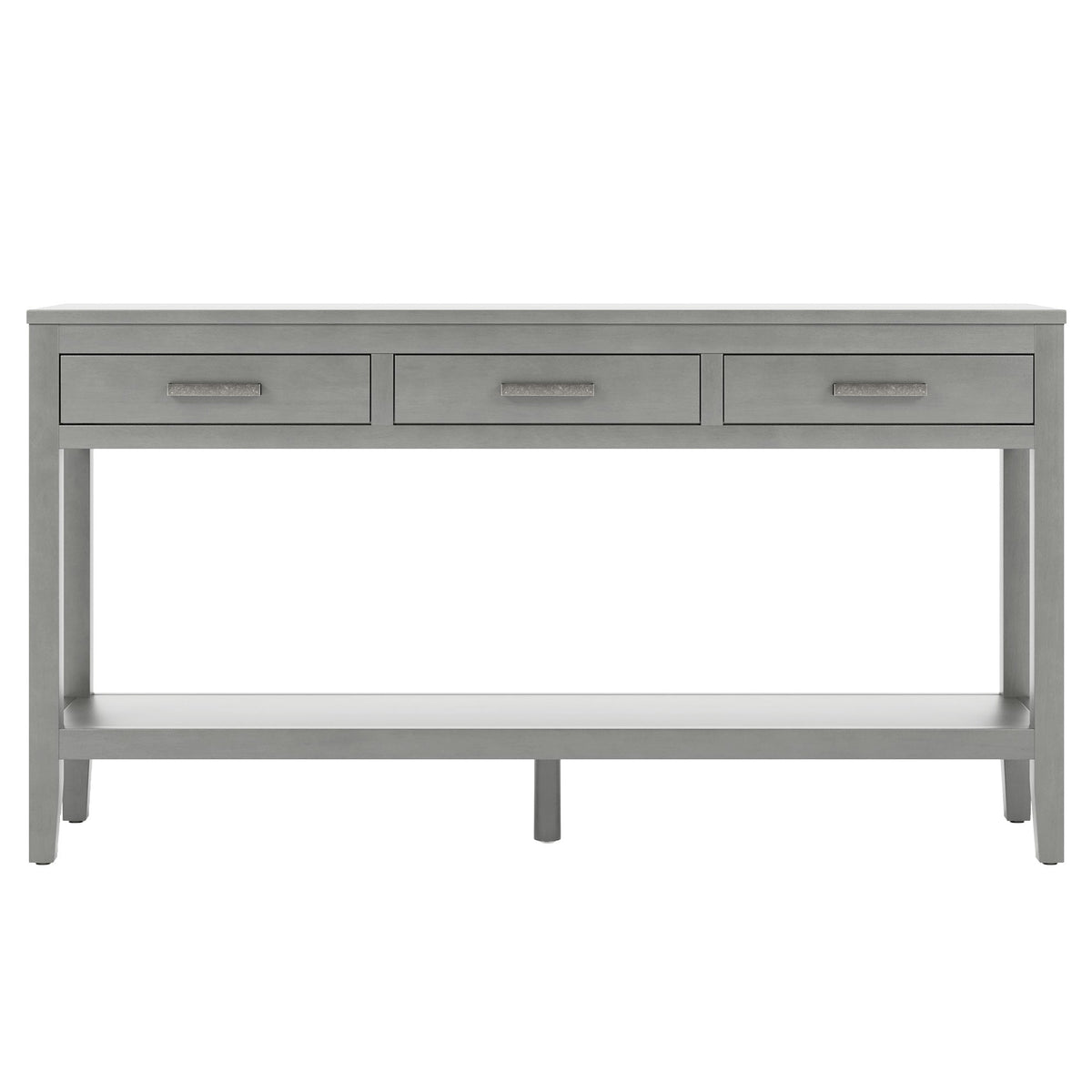 U_STYLE 59.1'' Farmhouse Entryway Table with 3 Drawers, photo 9 of 10