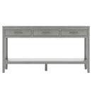 U_STYLE 59.1'' Farmhouse Entryway Table with 3 Drawers