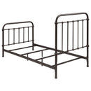 Twin Panel Bed With Ornate Design - Bronze by HouseOfZazla