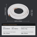 25FT Mini Split Line Set, 1/4" & 3/8" O.D by HouseOfZazla