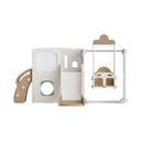 5 in 1 T oddler Slide and Swing Set, Kids Playground Climber Slide Playset with Drawing Whiteboard, Freestanding Combination for Babies