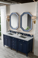 James Martin Brittany 72" Double Bathroom Vanity, Victory Blue