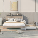 Platform Bed Frame With Trundle, USB Ports And Slat Support, No Box Spring Needed by Unique Piece Furniture