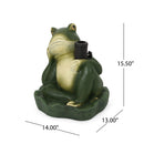 Charming Frog Prince Umbrella Base With Concrete Design - Green by HouseOfZazla
