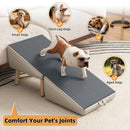 (UPGRADED) Dog Stairs for Small Dogs and Cats, Foldable 2-in-1 Wooden Pet Steps by HouseOfZazla