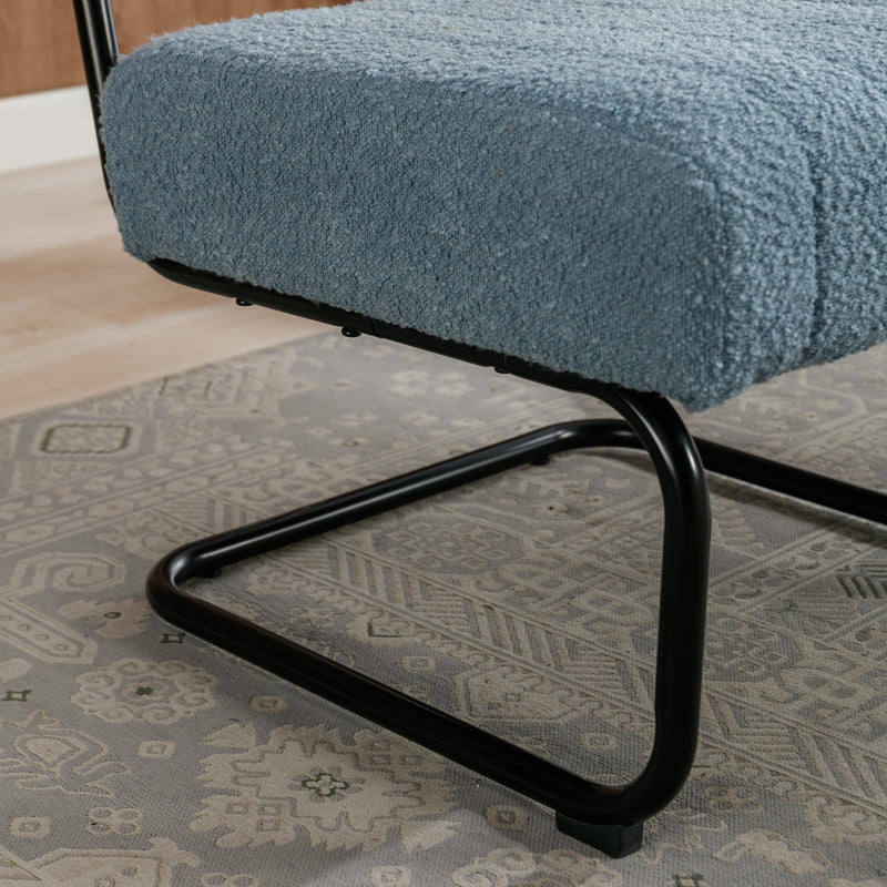 Accent Chair - Modern Industrial Slant Armchair with Metal Frame - Premium High Density Soft Single chair for Living Room Bedroom