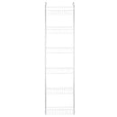 6 Tier Over Door Pantry Organizer Hanging Hooks Door Storage Rack Carbon Steel Basket 62.99in Over Door Shelf for Kitchen Bathroom