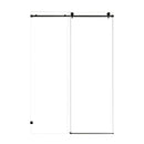 Frameless Single Sliding Soft Close Shower Door, 5 / 16" Clear Nano Coated Tempered Glass And 304 Stainless Steel Handle - Matte Black by HouseOfZazla