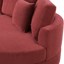 Modern 3 Seater Upholstered Sofa With Curved Design by HouseOfZazla