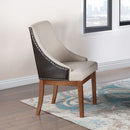 Gilsea - Fabric & Synthetic Leather Side Chair (Set of 2) - Beige & Brown Finish by Unique Piece Furniture