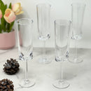 Oval Halo Unbreakable Plastic Champagne Flutes (Set of 4), Acrylic Wedding Mimosas Glasses, 4Oz - Clear by HouseOfZazla