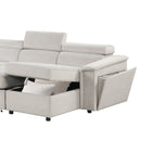 Harvey - Power Recliner Sectional Sleeper - Beige by HouseOfZazla