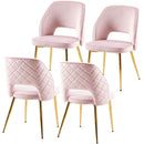 Dining Chairs With Metal Legs And Hollow Back Upholstered Dining Chairs by Unique Piece Furniture
