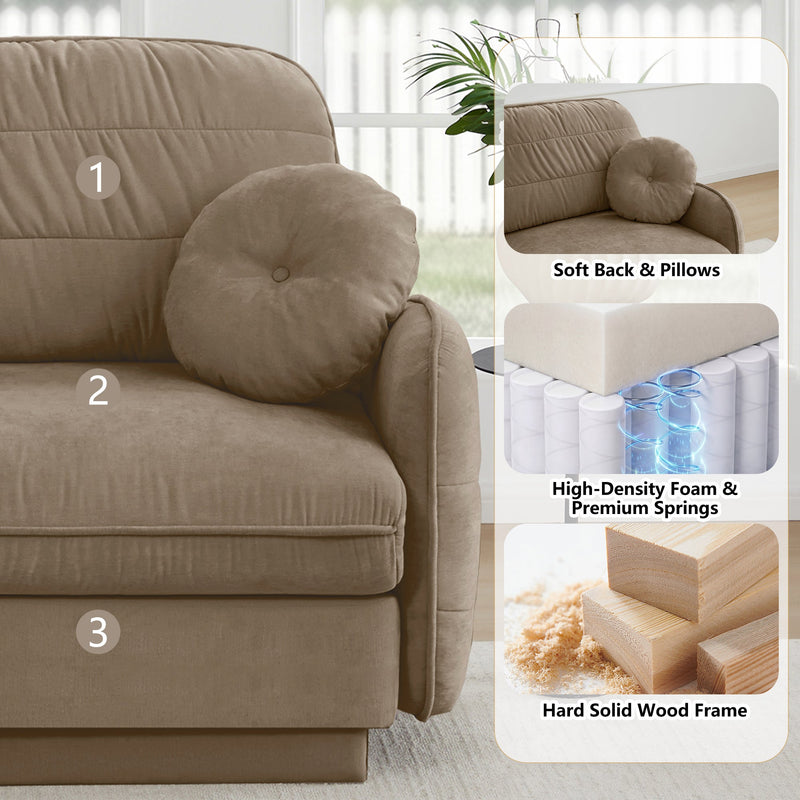 105" Chenille Cloud 3-Seater Sofa, photo 9 of 10