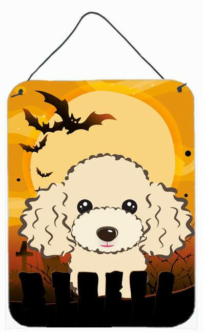 Halloween Buff Poodle Wall or Door Hanging Prints BB1816DS1216