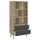 Minerva - 3 Shelf Bookcase With Drawers - Natural by HouseOfZazla