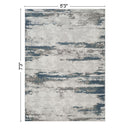 Geometrix - 5'3" X 7'3" Area Rug With Geometric 3D Effect - Gray / Ivory by HouseOfZazla