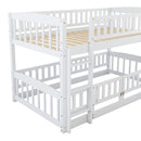 Low Bunk Bed With Slide, Fence And Ladder by HouseOfZazla