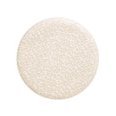 Hampton - Round Upholstered Ottoman With Scalloped Base - Speckled Egg Beige