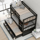 Bunk Bed With Trundle And Drawers, Arched Headboard And Footboard by Unique Piece Furniture