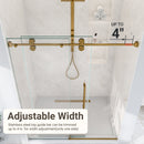 56"-60"W x 72"H Frameless Single Sliding Shower Door by HouseOfZazla