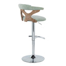 Modern Adjustable Swivel Barstool With Padded Seat Set of 2 by Unique Piece Furniture