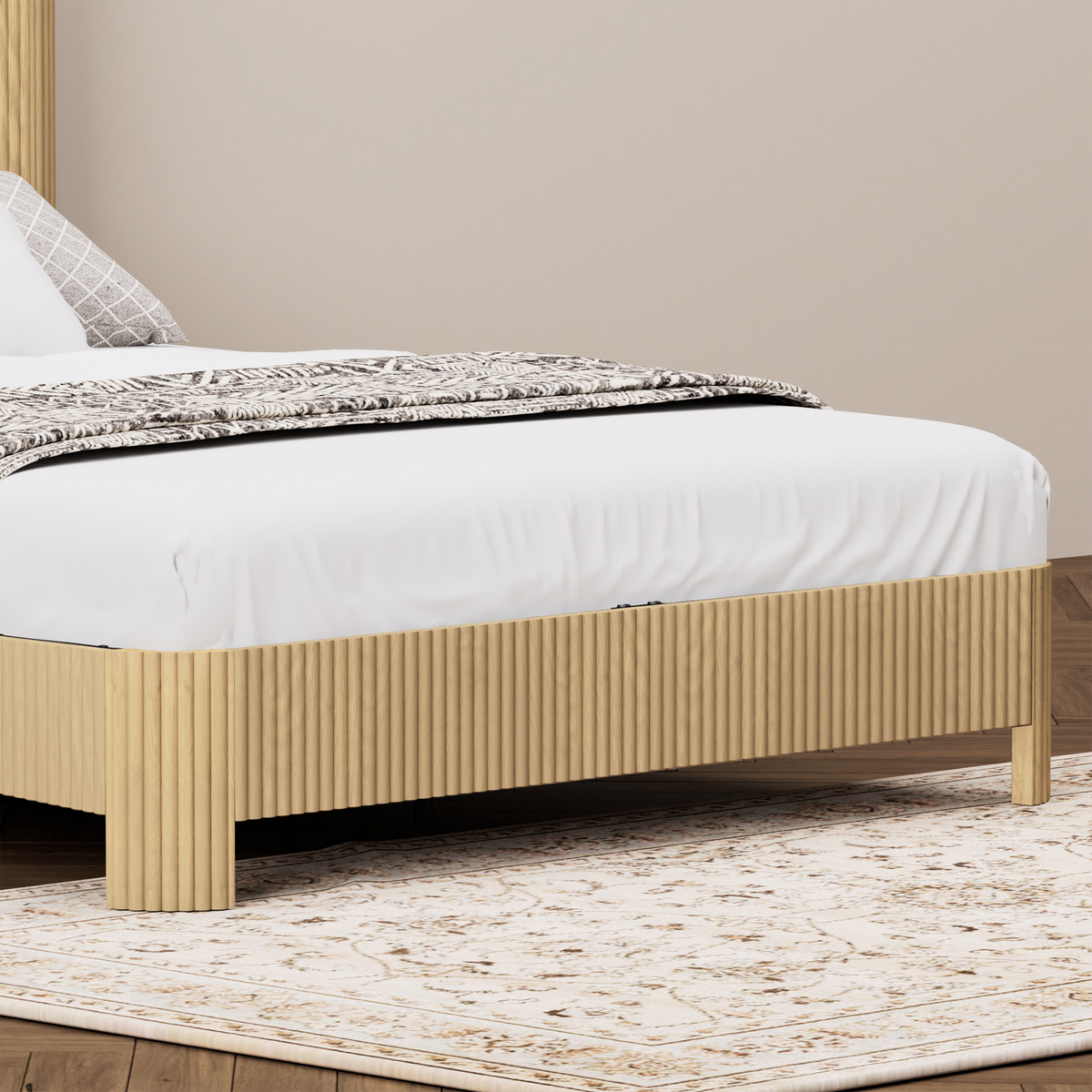 Queen Size Bed Frame With Storage Headboard, photo 10 of 10