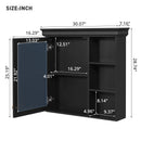 Wall Mounted Bathroom Medicine Cabinet With Mirror And Adjustable Storage With Soft Close Hinges by Unique Piece Furniture
