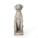 MGO Outdoor Dog Statue, Antique White by HouseOfZazla