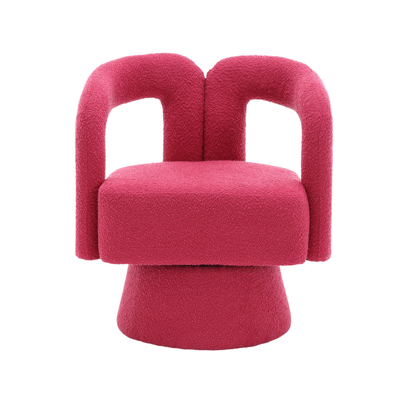 360 Degree Swivel Cuddle Barrel Accent Chairs, Round Armchairs with Wide Upholstered, Fluffy Fabric Chair for Living Room, Bedroom, Office, Waiting Rooms