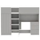 Loft Bed With Built In Wardrobe, Desk, Shelves, And Drawers by HouseOfZazla