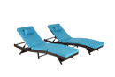 Outdoor Wicker Reclining Chair Set of 2