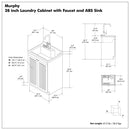 Murphy - Laundry Cabinet & Faucet And Stainless Steel Sink by Unique Piece Furniture