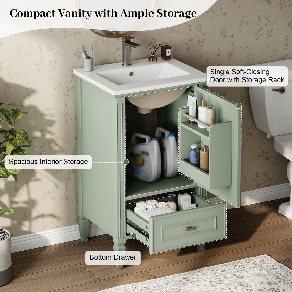 Retro Bathroom Vanity With Sink, photo 22 of 40