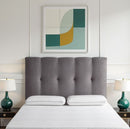 Bridgevine Home - Queen Size Tufted Upholstered Headboard With Nailhead Trim - Gray by HouseOfZazla