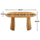 Extendable Pedestal Multifunctional Dining Table - Oak by HouseOfZazla