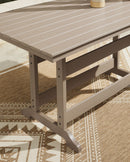 Seacliff Beach - Rectangular Counter Height Dining Table With Umbrella Option - Medium Brown by Unique Piece Furniture